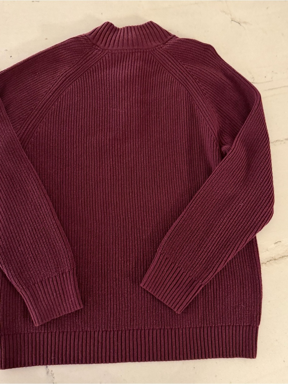 Eddie Bauer Sweater Mens Red Maroon Pullover Quarter Zip Size XL NWT - Picture 5 of 8